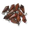 Natural Mahogany Obsidian Pointed Pendants G-B127-15P-02-1