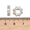 Brass Pave Clear Cubic Zirconia European Beads CU-CBA6A75-21P-3