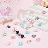 36Pcs UV Plating Opaque Acrylic Beads MACR-SC0001-87-3