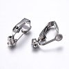 Tarnish Resistant 304 Stainless Steel Clip-on Earring Converters Findings X-STAS-O110-20P-5