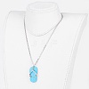 Natural & Synthetic Gemstone Pendant Necklaces NJEW-JN02158-M-4