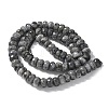 Faceted Natural Labradorite Rondelle Beads Strands G-K090-02-3