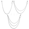 3Pcs 3 Styles Alloy & Iron Ring Chain Belts for Pants AJEW-SC0031-15-1