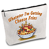 Custom Polycotton Cheese Fries Printed Canvas Storage Bags ABAG-WH0029-136-1