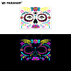Mask with Flower Pattern Luminous Body Art Tattoos LUMI-PW0001-135E-1