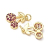 Brass Micro Pave Cubic Zirconia Pendants KK-L243-02G-03-2