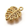 Brass Micro Pave Cubic Zirconia Pendants X1-KK-B152-13B-G-2