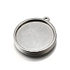 304 Stainless Steel Pendant Cabochon Settings STAS-S181-02P-F-2