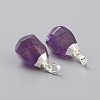 Natural Amethyst Pendants G-G845-07S-05A-2