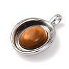 Natural Tiger Eye Pendants KK-A279-16P-2