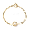 Natural Cultured Freshwater Pearl Bead Macrame Pouch Link Bracelets BJEW-JB10229-1