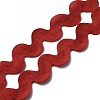 Polyester Wavy Fringe Trim Ribbon OCOR-WH0080-45C-1