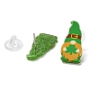 Saint Patrick's Day Theme Acrylic & 304 Stainless Steel Stud Earring for Women Men LS-EJEW-H112-01E-2