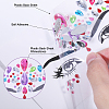 Globleland 12 Sets 12 Styles Self Adhesive Acrylic Rhinestone Face Gems Stickers AJEW-GL0004-49-2