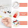 12Pcs 12 Color Iron Shower Bathroom Curtain Rings HJEW-AB00221-4