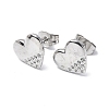 Non-Tarnish 304 Stainless Steel Heart Stud Earrings for Women EJEW-F300-07P-1