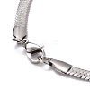 Non-Tarnish 304 Stainless Steel Snake Chains Necklaces NJEW-O058-31P-3