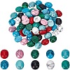80Pcs 10 Styles Natural Howlite & Synthetic Turquoise & Synthetic Malachite Cabochons G-AR0006-05-1