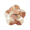 Transparent Resin & Walnut Wood Pendants RESI-CJ0001-46-4