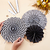 6Pcs Paper Fans Flower for Wedding Birthday Carnival Welcome Party Decorations AJEW-GF0013-45B-3