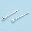 925 Sterling Silver Round Ball Stud Earrings STER-T005-01A-2