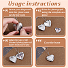 12Pcs 2 Styles Stainless Steel Round Locket Pendants STAS-GA0002-05-3