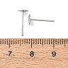 Tarnish Resistant 304 Stainless Steel Flat Round Blank Peg Stud Earring Findings X-STAS-S028-24-2