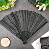 1Pc Bamboo with Oxford Fabric Glitter Powder Folding Fans AJEW-SP0003-77B-7