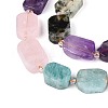 Natural Lapis Lazuli & Amethyst & Rose Quartz & Amazonite & Prehnite & Strawberry Quartz & Sunstone 7 Chakra Beads Strands G-C098-A30-01-3