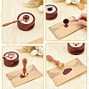 Brass Wax Seal Stamps with Rosewood Handle AJEW-WH0412-0243-3