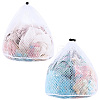 2Pcs 2 Styles Polyester Laundry Drawstring Bags ABAG-CP0001-20-7