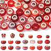 40Pcs 20 Styles Resin & Glass European Beads RPDL-FS0001-03-1