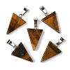 Natural Tiger Eye Pendants G-B127-04P-09-2