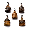 Natural Tiger Eye Pendants G-B127-06P-07-1