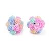 Handmade Luminous Polymer Clay Rhinestone Beads CLAY-H003-06B-2