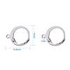 Tarnish Resistant 304 Stainless Steel Leverback Earring Findings STAS-I045-02-3