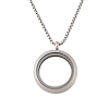 Non-Tarnish Vacuum Plating 304 Stainless Steel Ring Pendant Necklaces NJEW-N055-22B-P-2