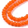 Opaque Solid Color Glass Beads Strands EGLA-T021-02I-3