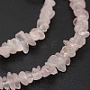 Chips Natural Rose Quartz Beads Strands X-G-N0164-39-2