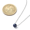 Mixed Gemstone Round Bead Pendant Necklaces NJEW-JN04551-5