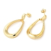 Real 18K Gold Plated Brass Dangle Stud Earrings EJEW-G382-09A-G-2