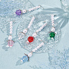 6Pcs 6 Color Angel Acrylic Imitated Pearl & Alloy Safety Pin Brooches JEWB-AB00012-4