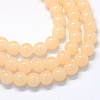 Baking Painted Imitation Jade Glass Round Bead Strands DGLA-Q021-8mm-42-1