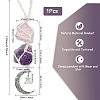 Natural Raw Rose Quartz & Amethyst Pendant Decoration HJEW-WH0043-21B-2