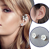 925 Sterling Silver Flat Pad Stud Earring Findings STER-PH0002-76-5