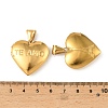 316 Stainless Steel Locket Pendants STAS-K321-21G-3