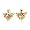 Brass Micro Pave Clear Cubic Zirconia Pendants KK-A269-33G-1
