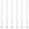 10Pcs 925 Sterling Silver Twisted Extender Chains STER-BBC0008-99-7