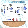 40Pcs 4 Styles 304 Stainless Steel Enamel Charms STAS-CJ0003-27-2