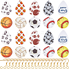 Sport Ball Theme Leather Dangle Earring DIY Making Kit DIY-SC0024-91-1-1